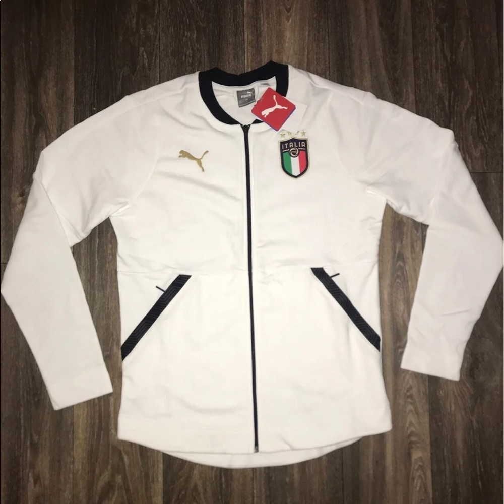 Italy puma soccer zip up jacket